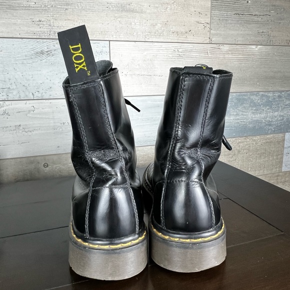 DOX™"Prescription for Comfort" Woman's Black Leather Combat Style Boot Size US 9 - Picture 6 of 8